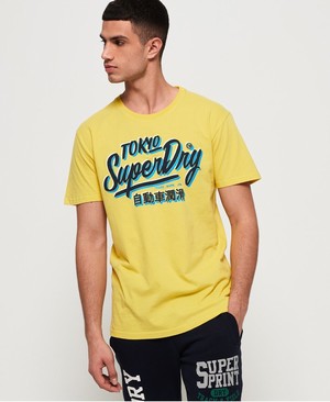 Superdry Ticket Type Oversized Fit Férfi Pólók Sárga | QXTYU5704